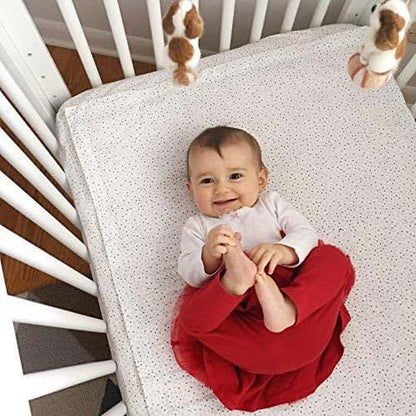 QuickZip Crib Extra Zip-On Sheet in White 100% Cotton for Standard Crib Mattresses