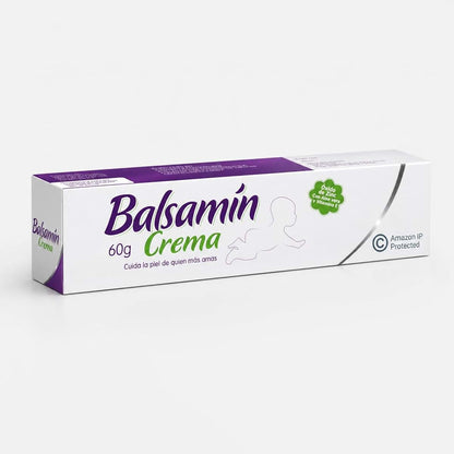 Balsamin Baby Diaper Rash Cream with Zinc Oxide, Daily Barrier Cream for Sensitive Skin, 60g