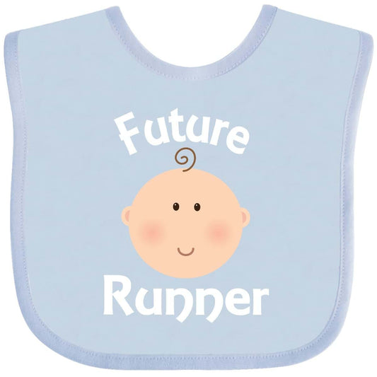 Inktastic Future Runner Baby Bib With Hook And Loop Closure