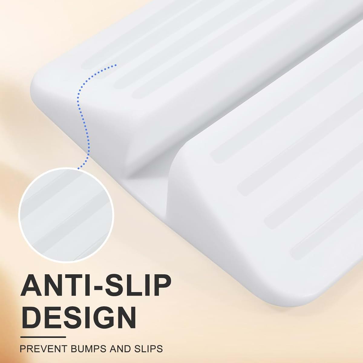 Indoor Door Fixator Guardrail Plastic White 45.5x13cm