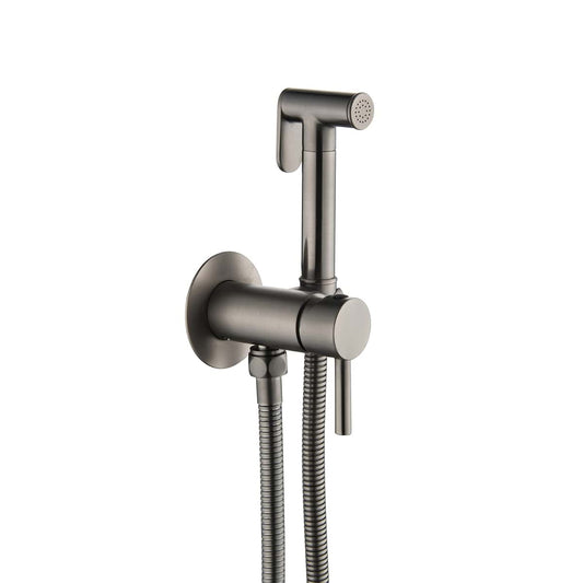 DAHSLNWKN Handheld Cloth Diaper Sprayer Kit with Hot and Cold Water Control, Gunmetal Gray