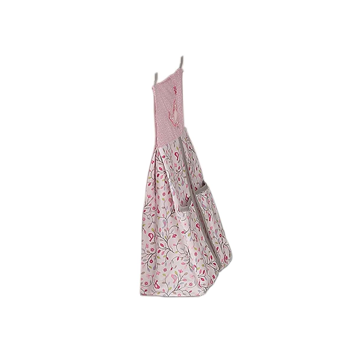 JAHHome 1 PCs Pink Embroidery Nursery Crib Diaper Stacker Bag Pink Baby Diaper Organizer (Diaper Stacker) (photo 3)