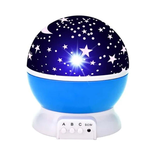 Miskall Night Lights Christmas, Moon Star Projector, 4 LED Bulbs 8 Light Color Changing with USB Cable 360 Degree