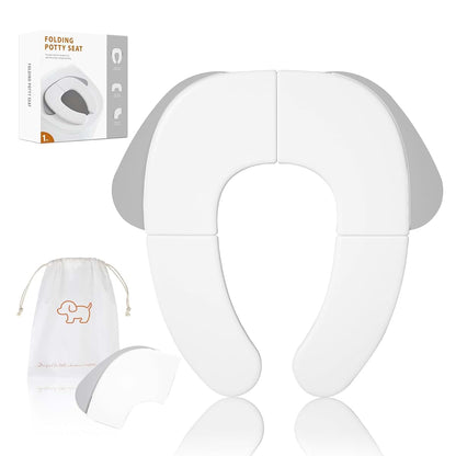 Corvynis Foldable Toddler Toilet Seat Portable Potty Training Seat-Grey
