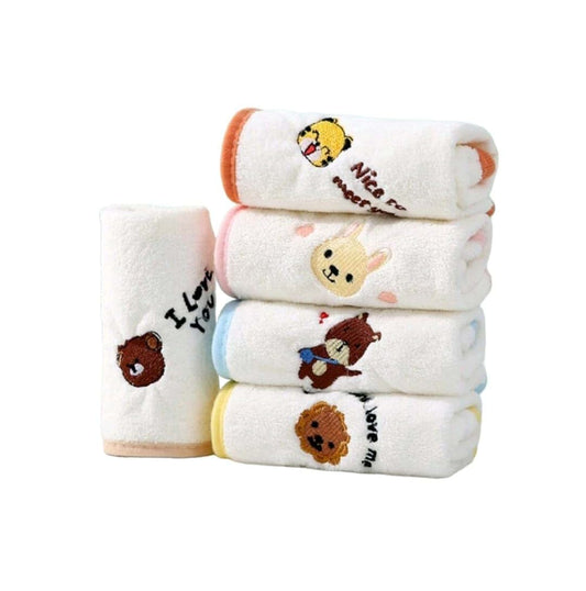 Trendi Chique Boutique Toddler Hand Towels 3pcs Random Cartoon Design Per Pk Size H9.8 x W9.8