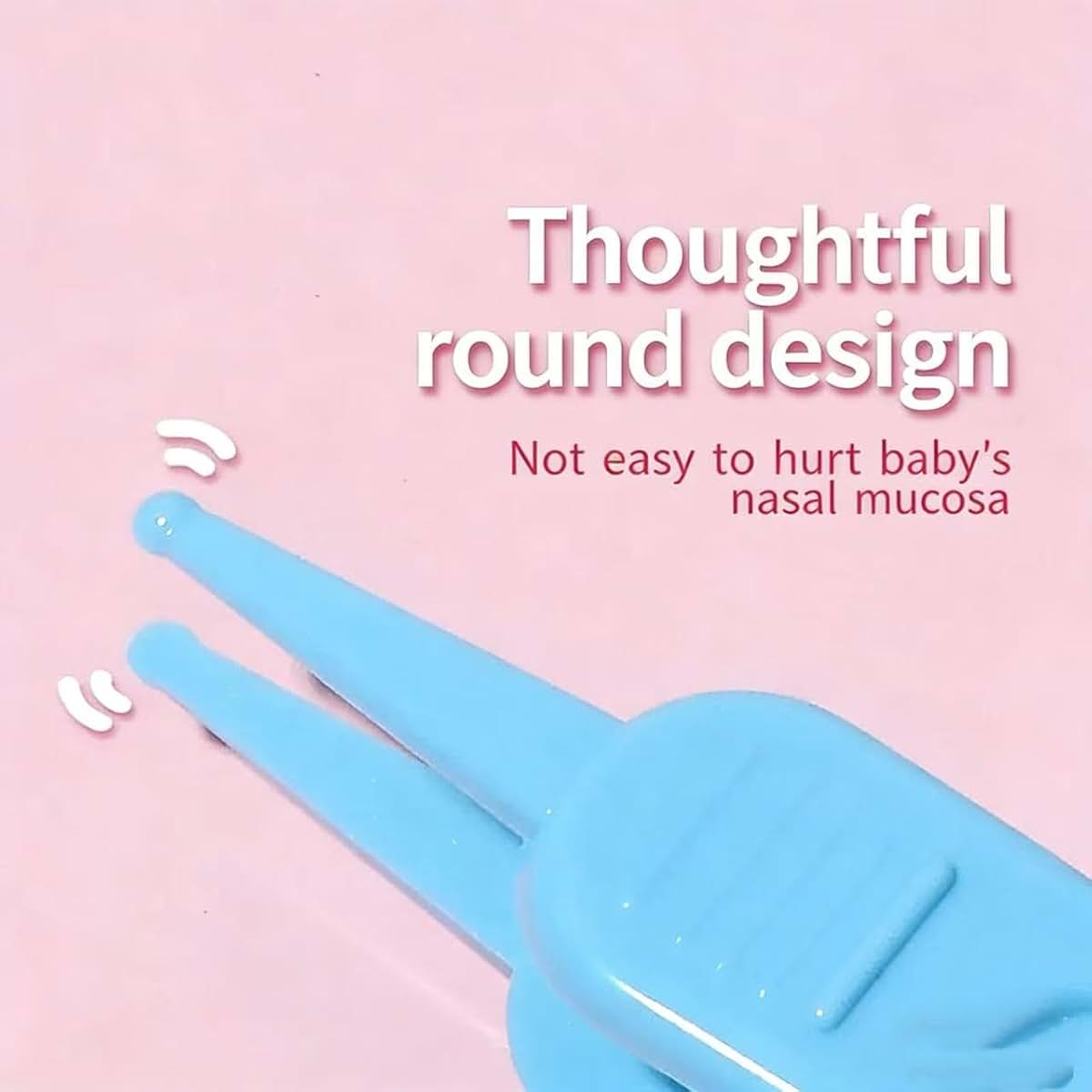 NON 7-Piece Baby Nose Tweezers with Round Head, Ear and Navel Cleaner