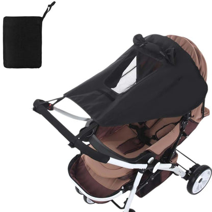 Universal Stroller Sun Shade with Viewing Window, UV-Blocking Canopy