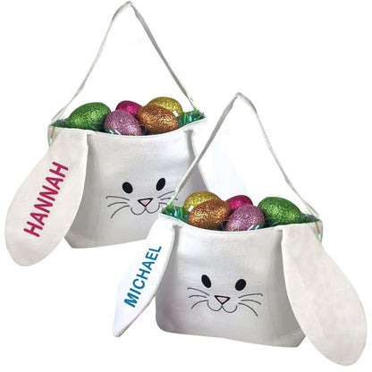 GiftsForYouNow Personalized Embroidered Name Bunny Basket