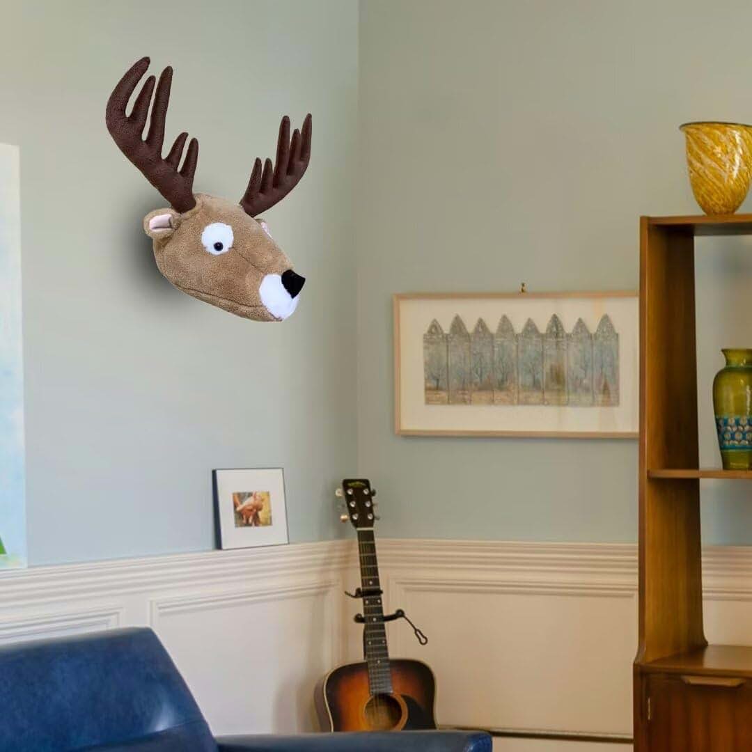 Guanshan 3D Animal Head Wall Hanging Plush Nursery Decoration (photo 3)