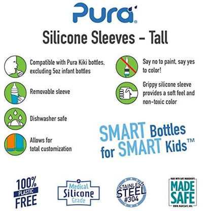 Pura Kiki Tall Silicone Bottle Sleeve - Blue (photo 2)