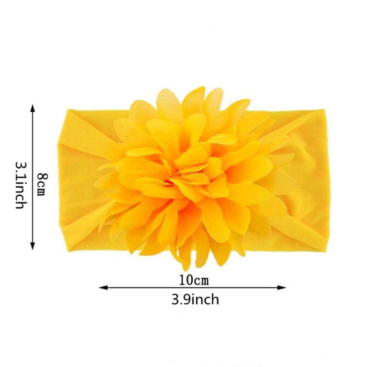 Snadulor 12 Pcs Baby Girl Headbands With Flowers, Chiffon Nylon, Random Color