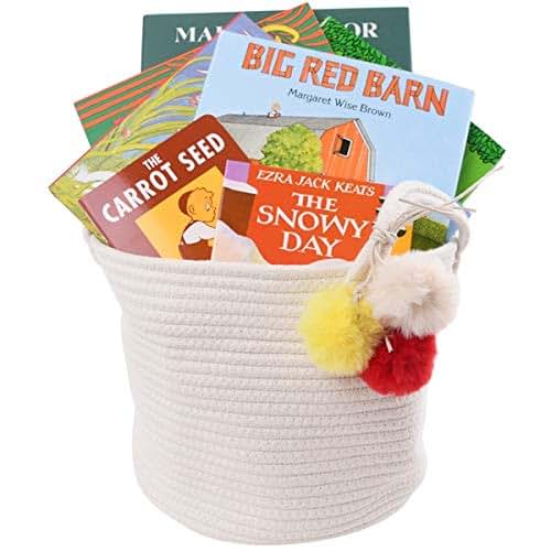 Our Green House Classic Children’s Books Gift Basket – 7 Beloved Storybooks & Keepsake Rope Basket, Baby & Kids Book