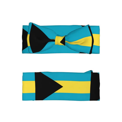 wwqqvnb Flag of the Bahamas Baby Bows Infant Headband Soft Stretchy Turban for Newborn Photography Shower Gift 0-6 (photo 2)