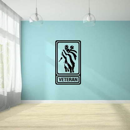 All Things Valuable Veteran Silhouette Vinyl Wall Decal (photo 2)