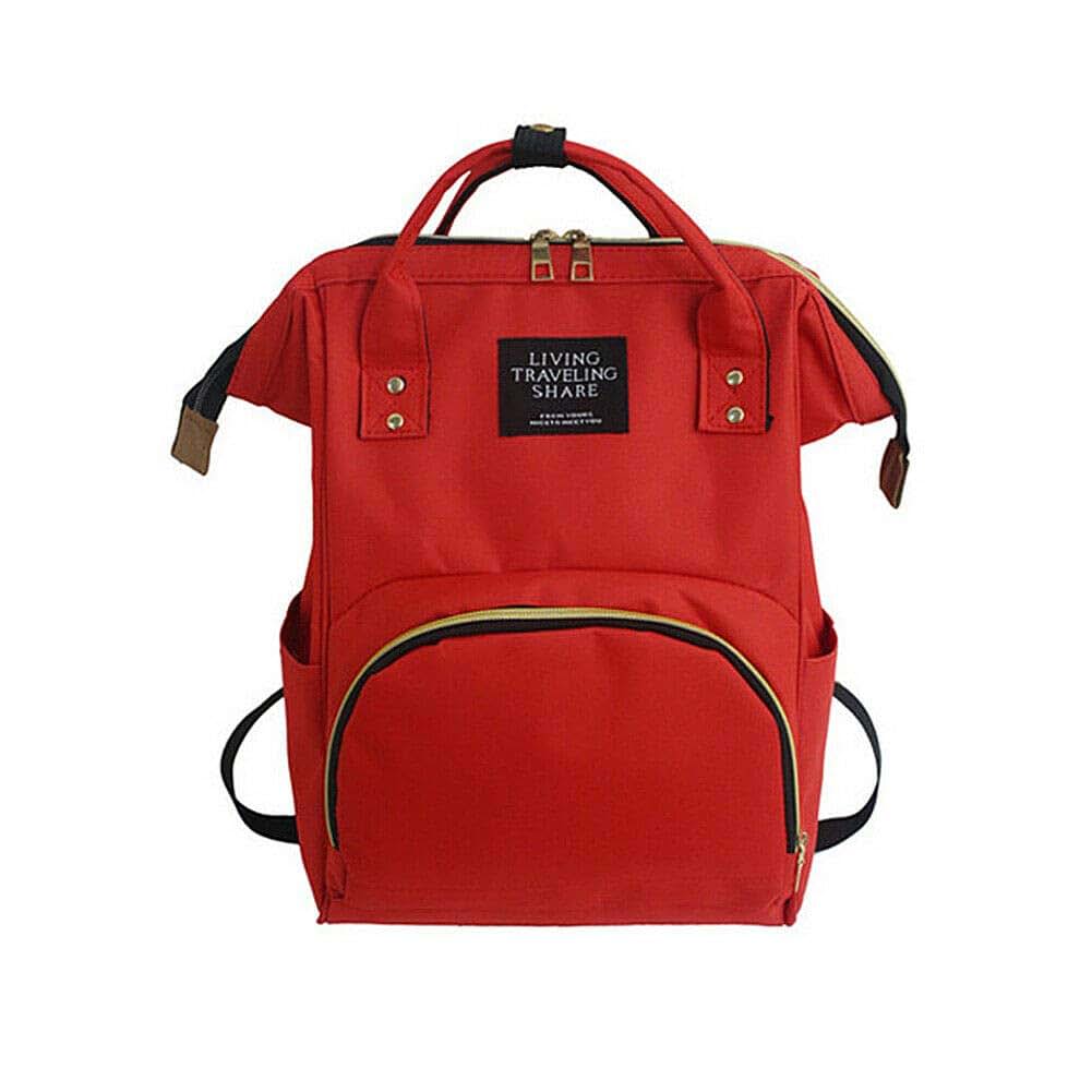 Magik Large Capacity Diaper Bag Backpack - Red