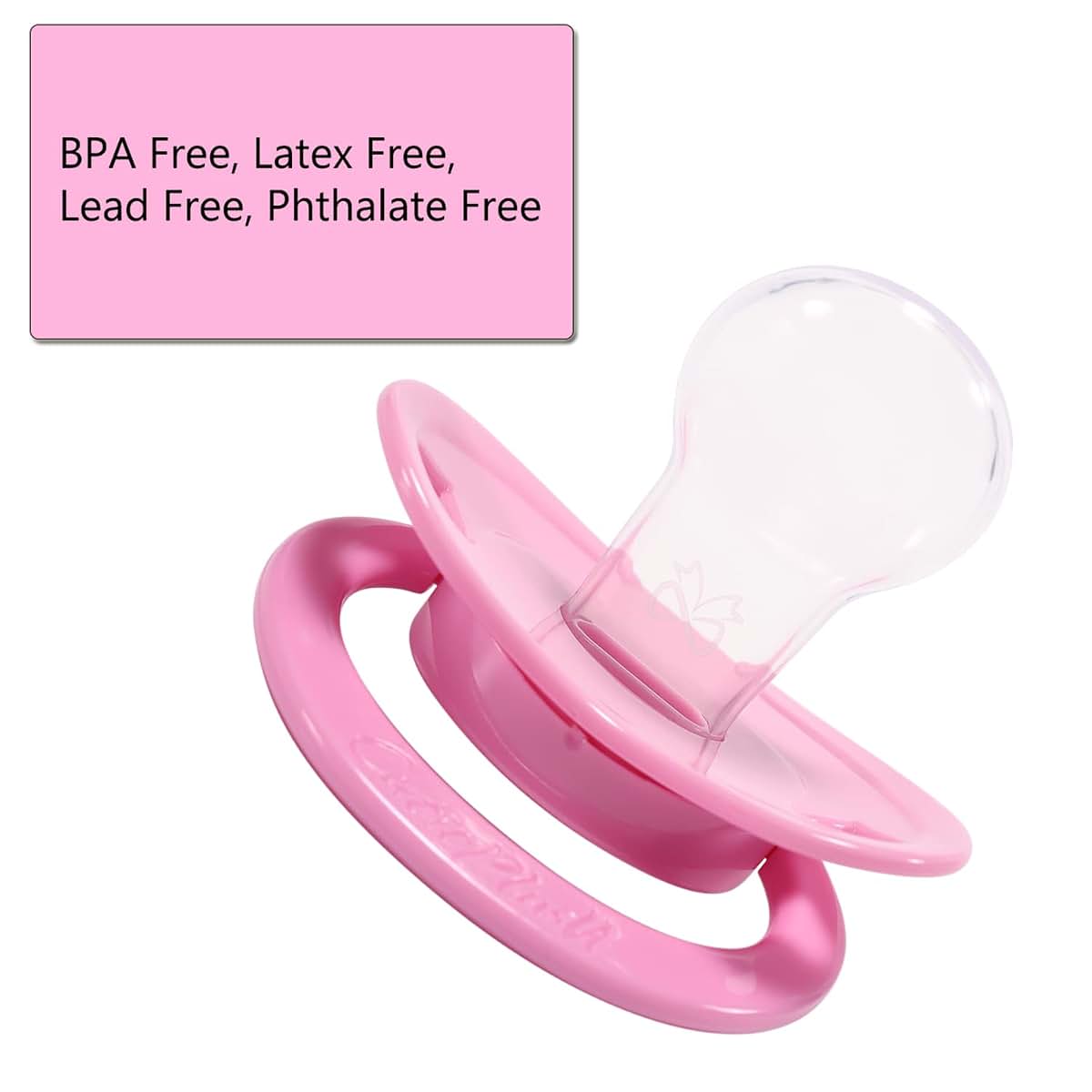 CutiePlusU Large Pacifier Big Shield 3 Pack In Pink, Blue, And Black