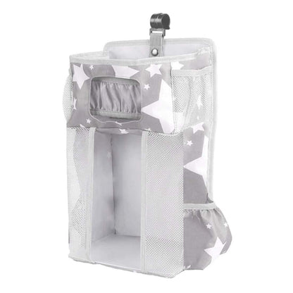 Pineeseatile Baby Hanging Nursery Organizer Gray Stars