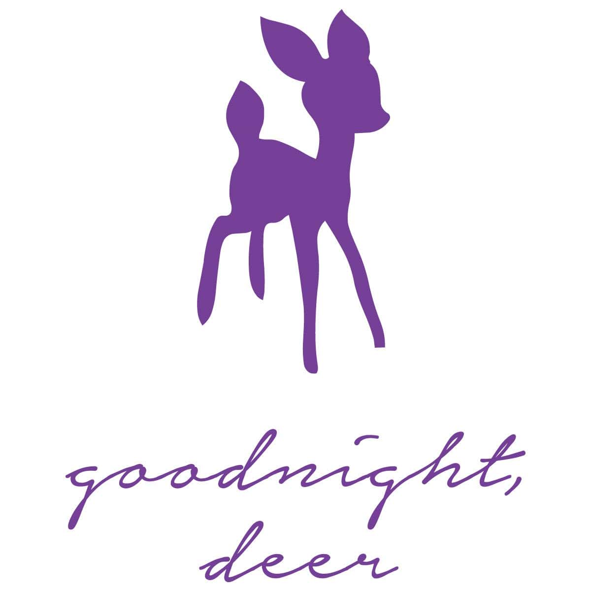 Goodnight Deer Wall Decal Sticker for Nursery or Bedroom Decor
