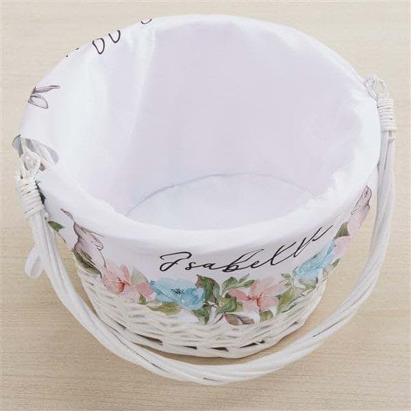 Personalization Universe Custom Floral Bunny Easter Basket (photo 4)