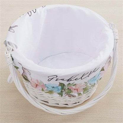 Personalization Universe Custom Floral Bunny Easter Basket (photo 4)