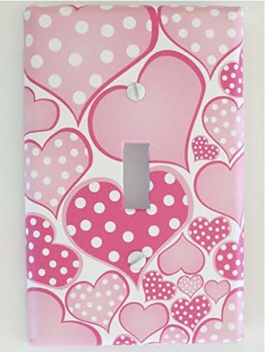 Presto Light Switch Plate Covers Polka Dot Pink Pastel Heart Light Switch Plate Covers