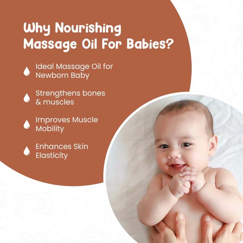 Mother Sparsh Ayurvedic Baby Massage Oil With 18 Herbal Extracts