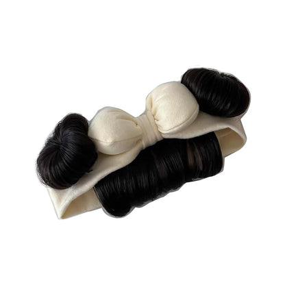 NuanZHIY Baby Wig Bangs Headband Fashionable Bun Wig