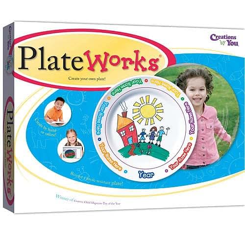 Creations By You Round Melamine Baby Plate, Multicolor
