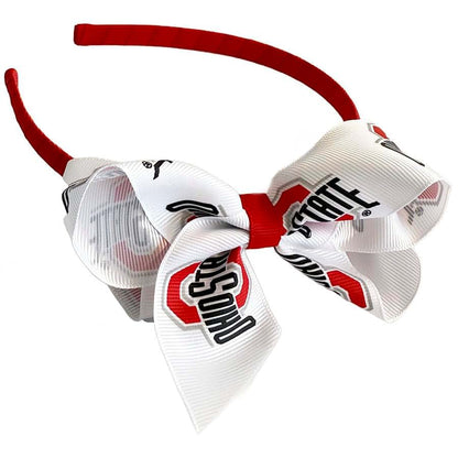 Zip Sew Craft Ohio State Crochet Headband With Junior Bow