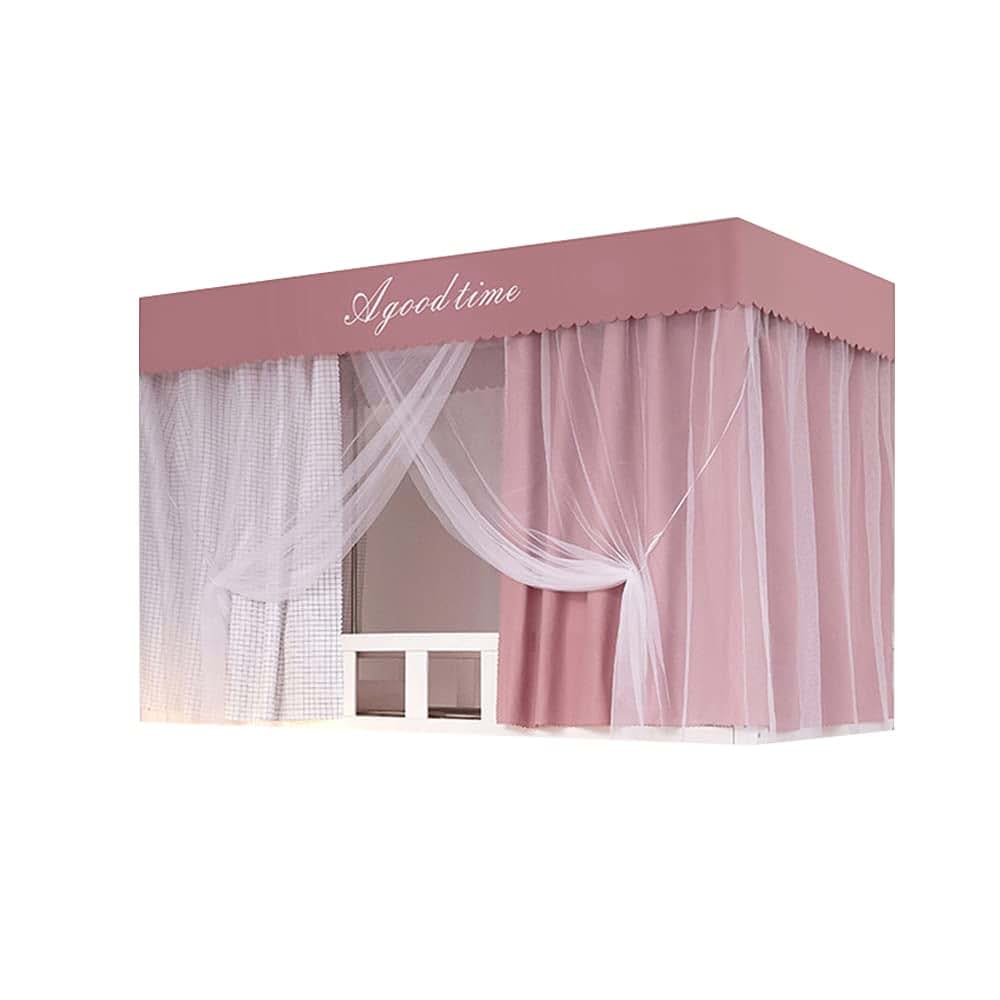 JBJIABAIHUO Student Shading Mosquito Net Multi Function Easy Install Single Door Color Matching Double Layer Polyester