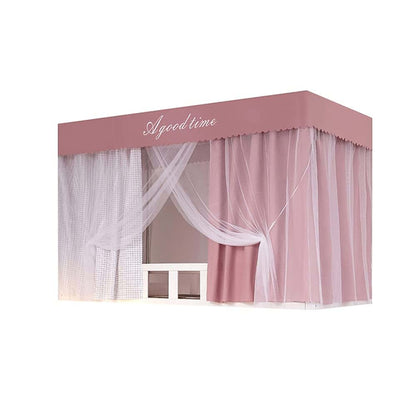 JBJIABAIHUO Student Shading Mosquito Net Multi Function Easy Install Single Door Color Matching Double Layer Polyester