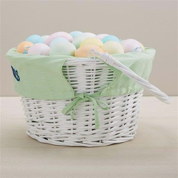 Personalization Universe Bunny Name Personalized Willow Easter Basket – Custom Kids Easter Egg Basket – Embroidered (photo 3)