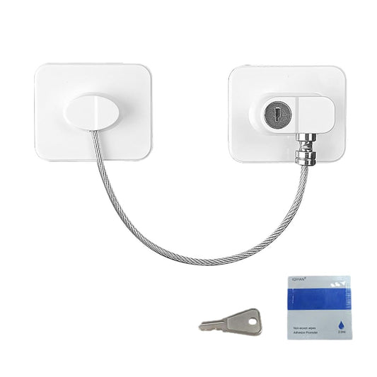 Qsvbeeqj Multifunctional Safety Lock and Adjustable Cable Lock for Fridge and Cabinets