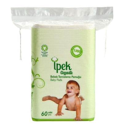 Ipek Organic Cotton Baby Dry Pads for Cleaning
