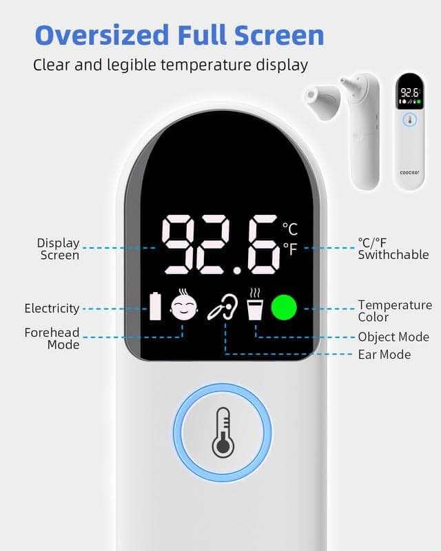 Cooceer Digital Thermometer For Ear And Forehead Readings (photo 4)