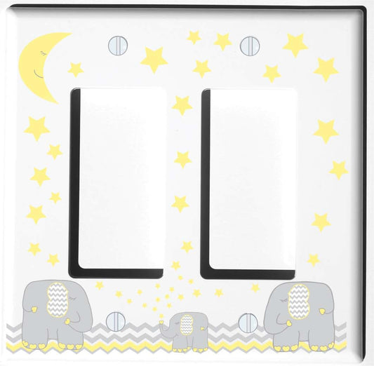 Presto Light Switch Plate Covers Yellow Elephant Light Switch Plate and Outlet Covers with Yellow Moon and Stars