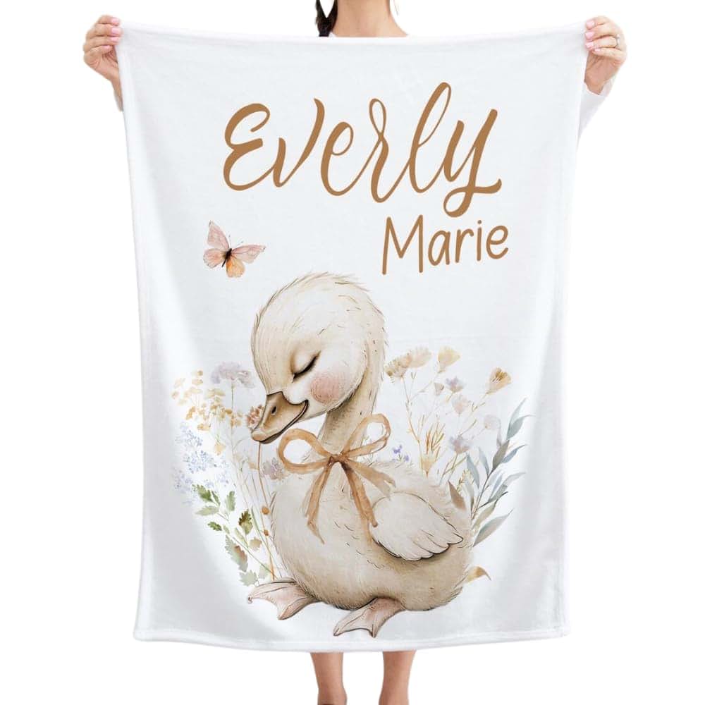 ZEBRA88 Custom Baby Blanket Safari Theme Personalized Newborn Receiving Blanket