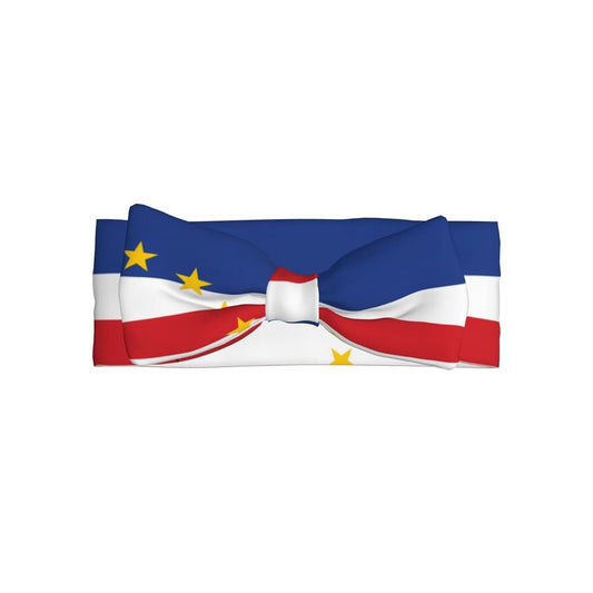 ZZYYDS Baby Flag of Cape Verde printed bow headband, fashionable and cute, soft and skin-friendly, good elasticity