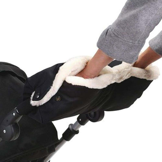 Tbrand Stroller Hand Muff In Black, One Size Pushchair Gloves