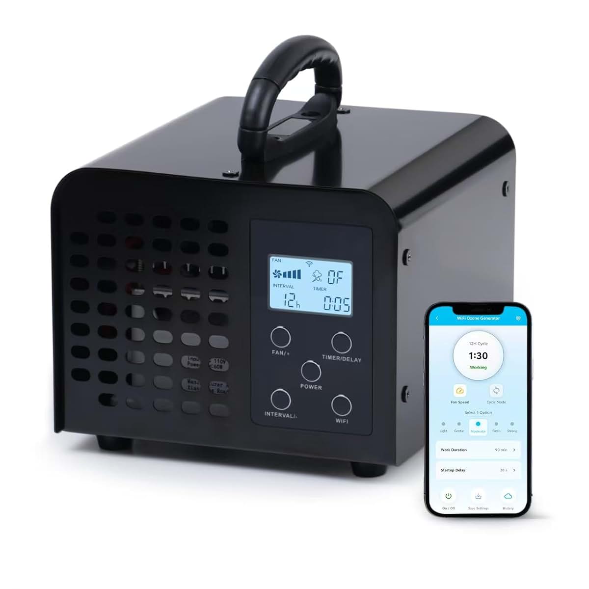 Haoguo WiFi Home And Car Machine With App And LCD Control