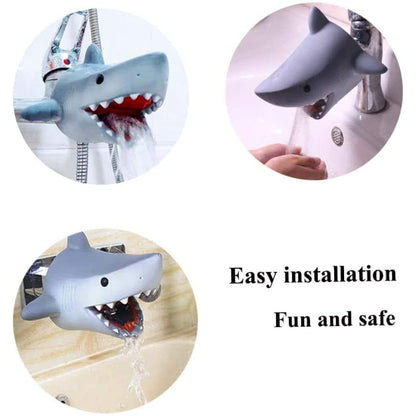 UWEOTYYY Grey Shark Children's, Bath Spout Cover for Baby Kids Toddler Bathroom Bathtub, Fun Safety Child Kitchen (photo 2)