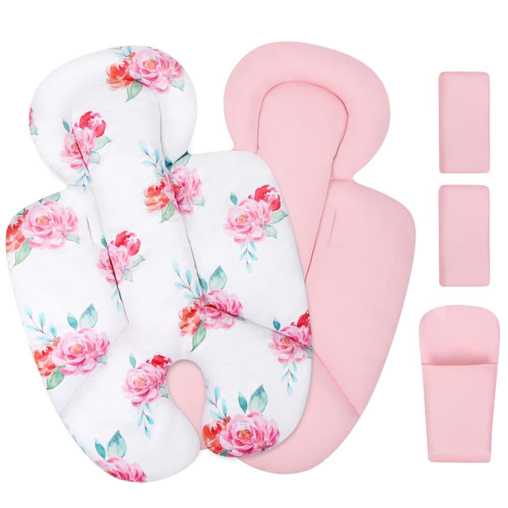 Minne Baby Infant Insert, Compatible with 4Moms RockaRoo and MamaRoo, Includes 3 Strap Pad, Breathable Mesh Fabric