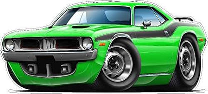 Fatcat Wall Graphics 1972-1974 Cuda Wall Decal Vintage 3D Movable Vinyl Sticker For Kids Room