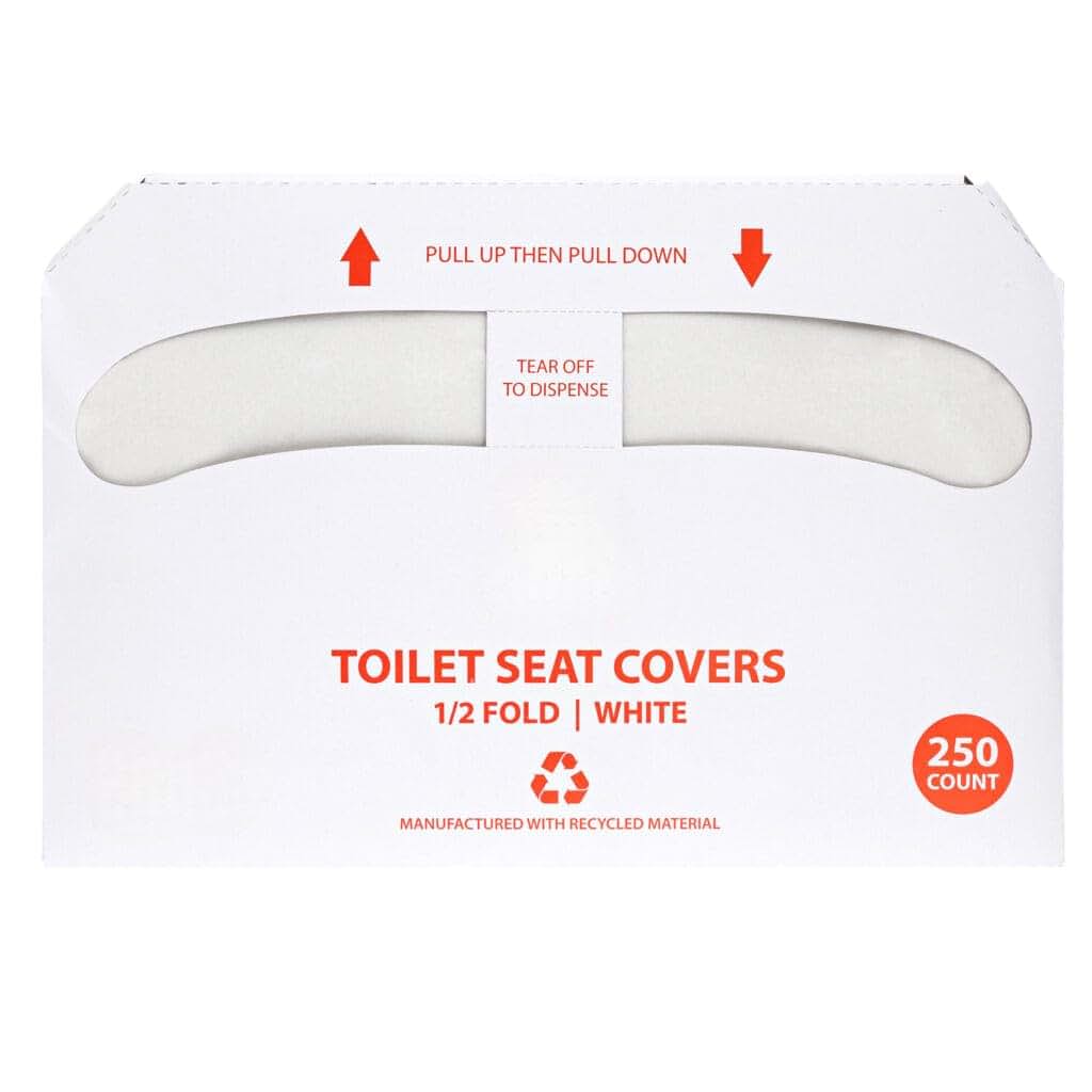 EcoQuality Disposable Toilet Seat Covers - Flushable Paper Liners for Public Restrooms