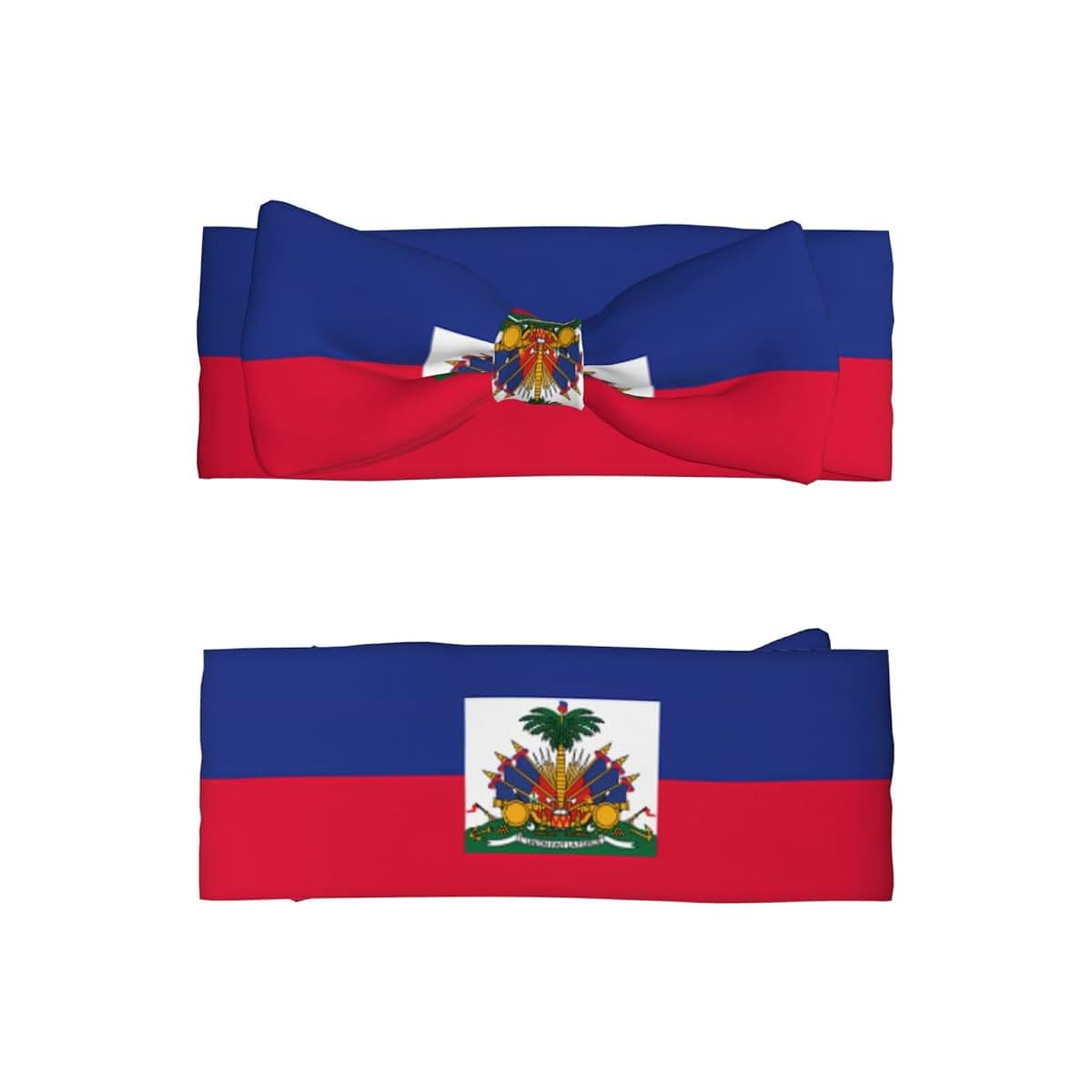 Wzywhj Haitian Flag Prints Baby Bow Headband - Stretchy Hairband