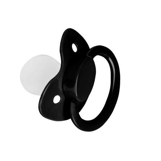 Sunowe Adult Pacifier In Black, Large Size Silicone Design