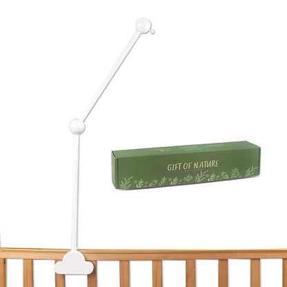 Hleeduo 27 Inch White Wooden Crib Mobile Arm for Nursery Decor