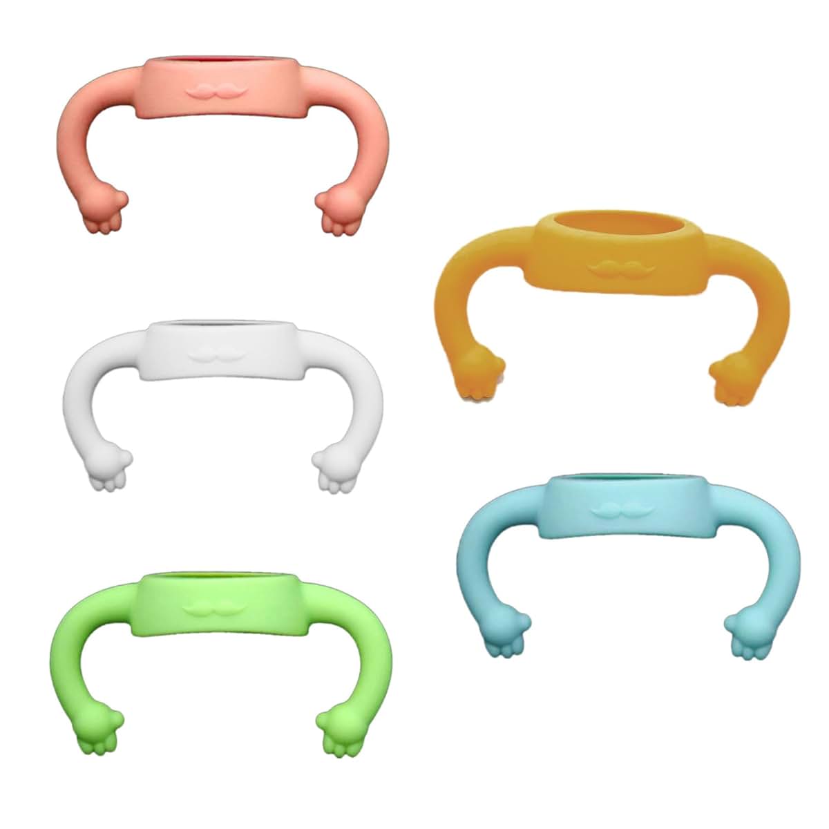 KSTZGTA Baby Bottle Handle Silicone Baby Bottle Holder With Easy Grip Handles To Hold Their Own Bottle Used For 2.17" (photo 2)