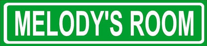 Any And All Graphics Melody Room Green Aluminum Street Sign