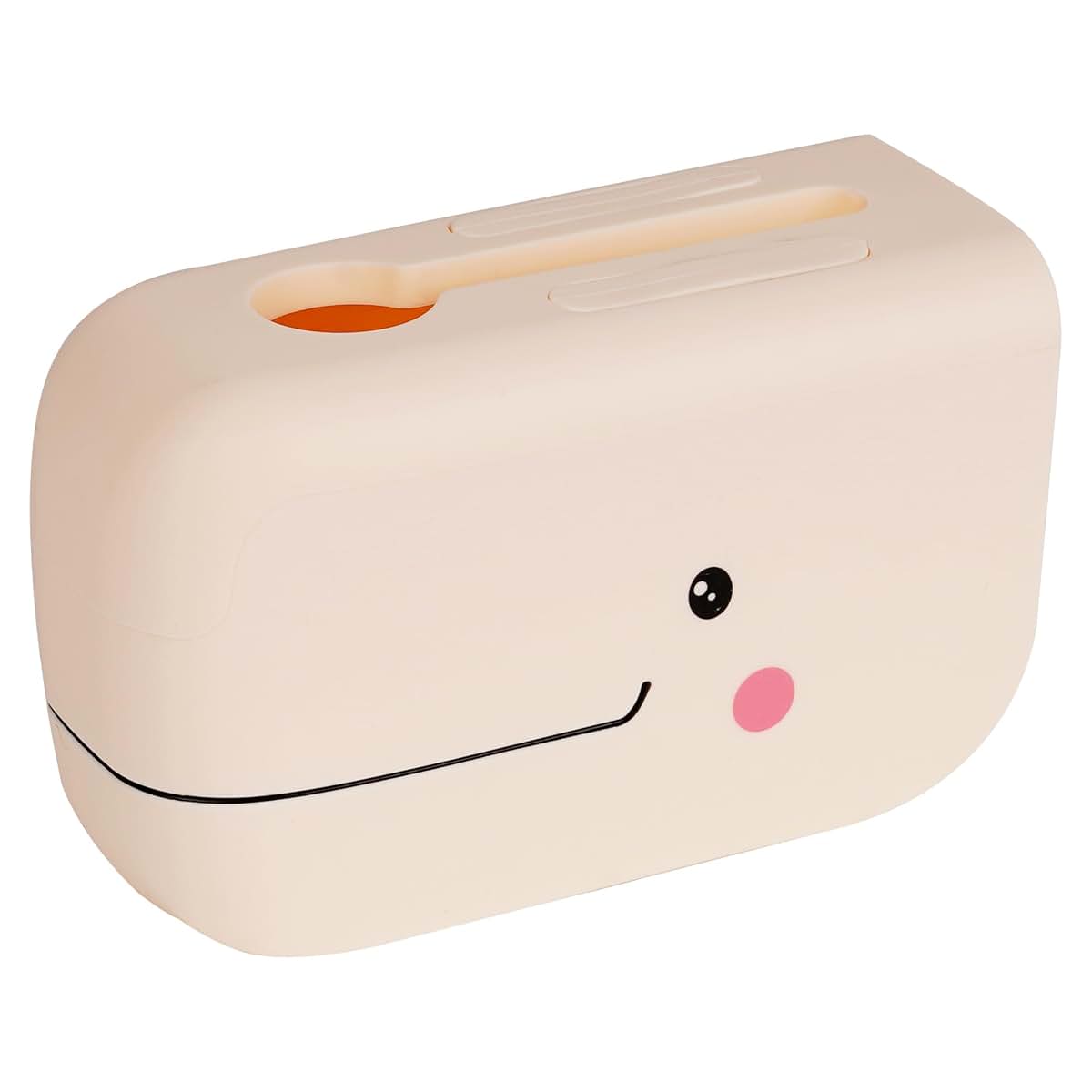 Adorila Whale Silicone Bathtub Faucet Spout Cover with Adjustable Straps, Almond Beige
